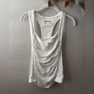Free People White Sleeveless Drape Top - Size Medium